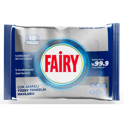 Антибактериальные влажные салфетки Fairy Platinum, 10 шт